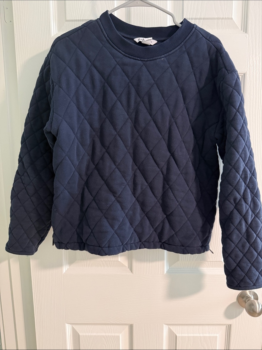Athleta Quilted Navy Pullover Jacket